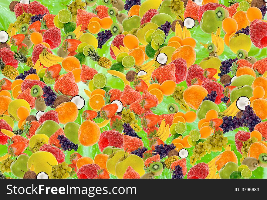 Summer fruit background