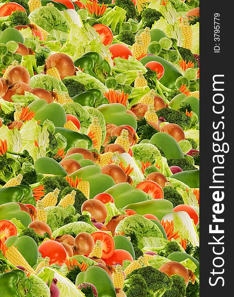 Abstract colorful fresh vegetable background