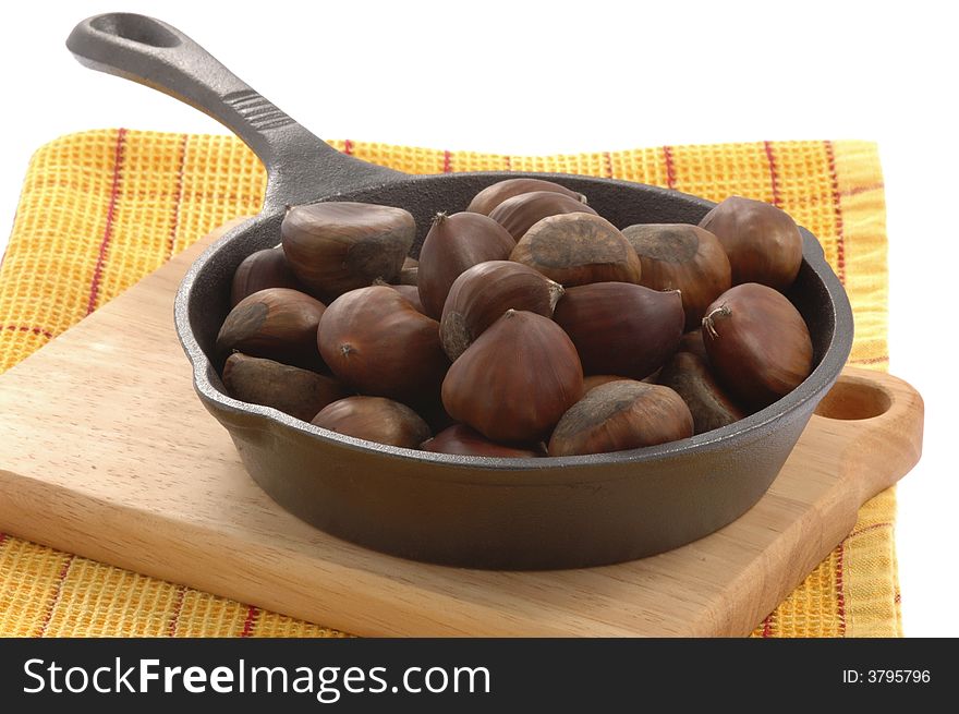 Pan Of Roasted Chestnuts