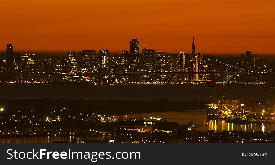 Lights of San Francisco Bay Area. Lights of San Francisco Bay Area