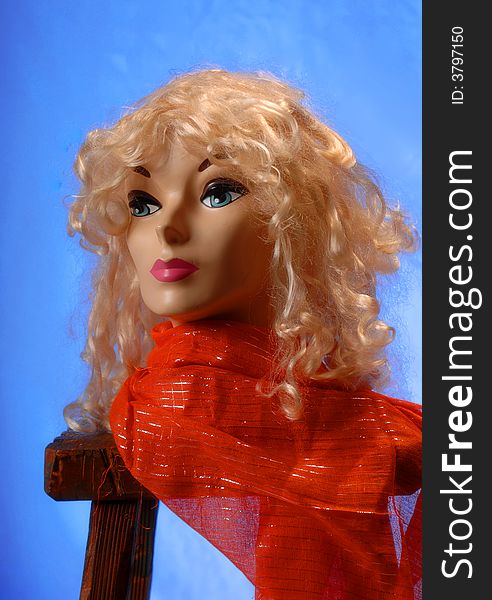 Blonde Mannequin with beautiful facial lighting. Blonde Mannequin with beautiful facial lighting