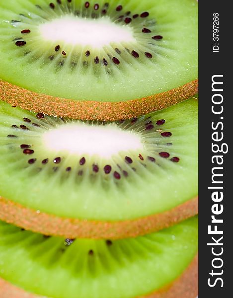 Kiwi slices. Macro, close-up.