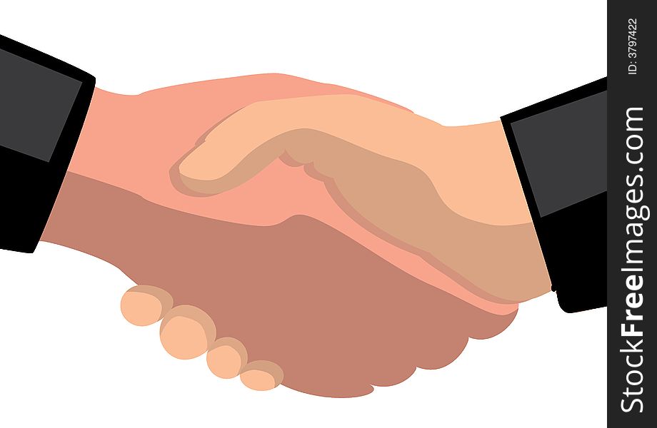 Vector image of business handshake