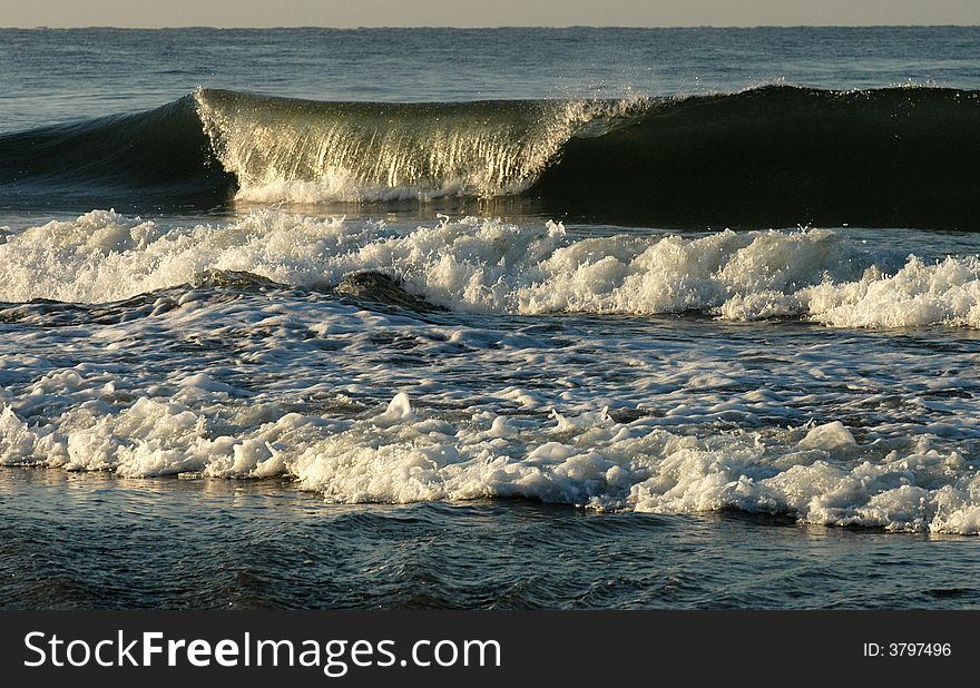 Waves on the beach in Mexico. Waves on the beach in Mexico