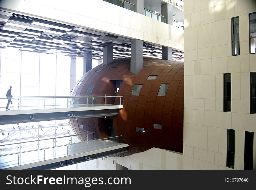 The atrium of a building in Tongji University, Shanghai