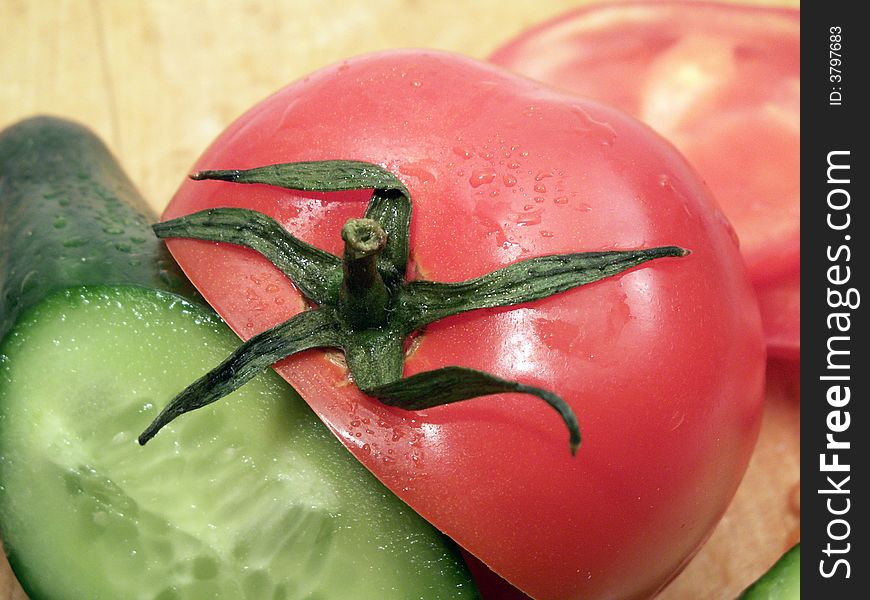 Fresh vegetables on wooden plate. Fresh vegetables on wooden plate