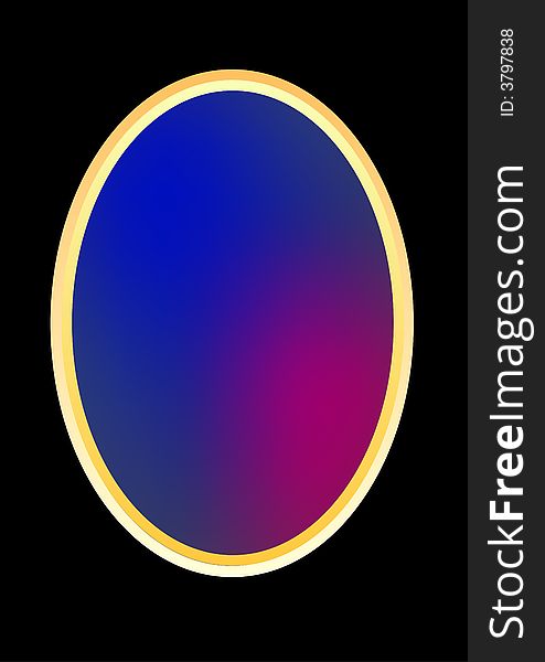 Colorful oval gradient frame