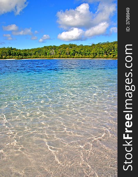 Lake McKenzie is one of the popular freshwater lake at Fraser Island, Australia. Lake McKenzie is one of the popular freshwater lake at Fraser Island, Australia