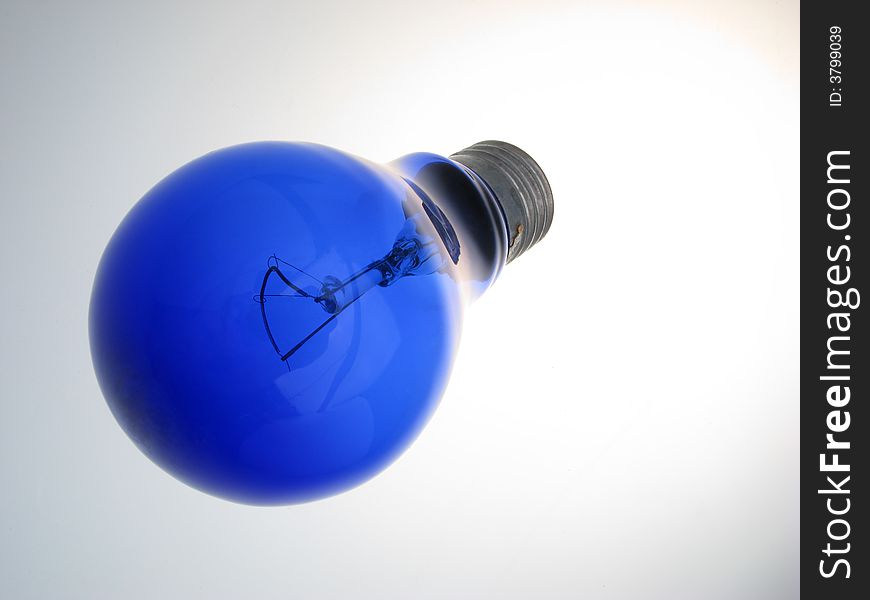 Dark blue electric lamp on  white background