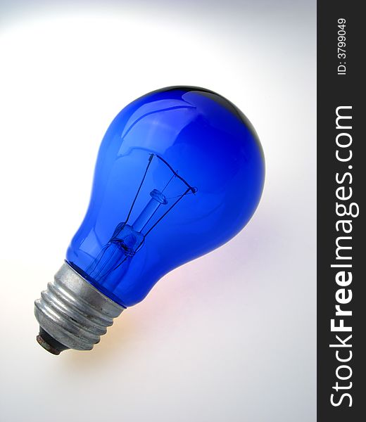 Dark blue electric lamp on  white background