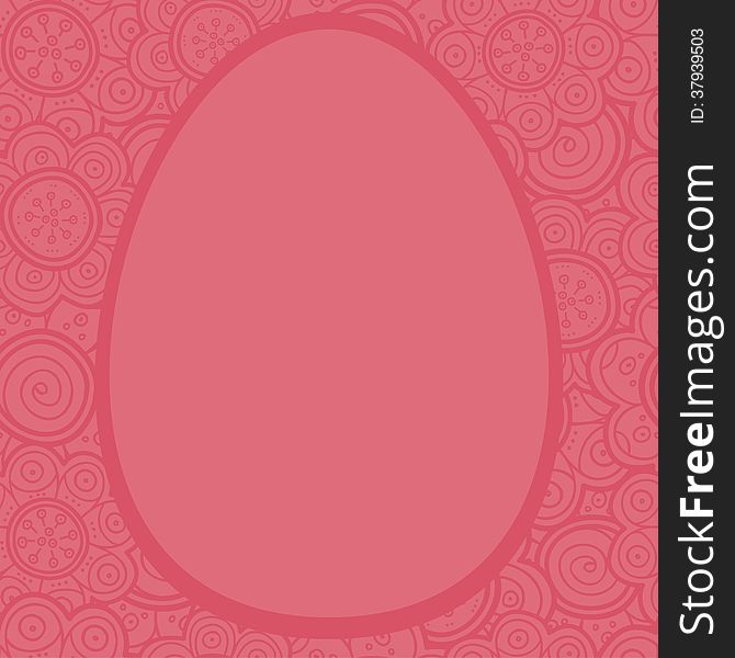 Template greeting card. Easter egg.