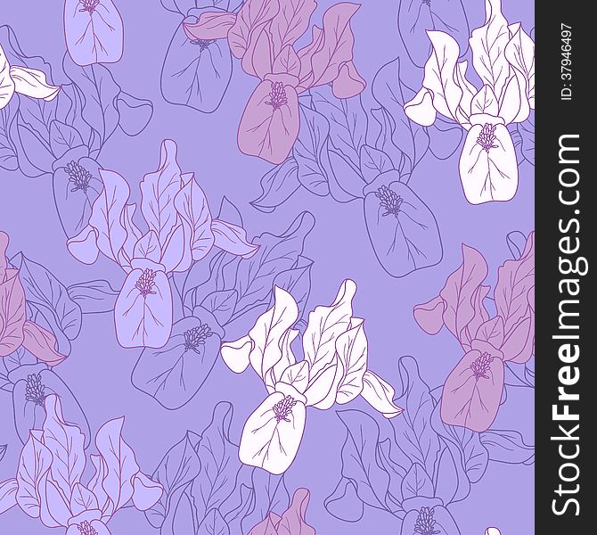 Illustration of beautiful seamless floral pattern