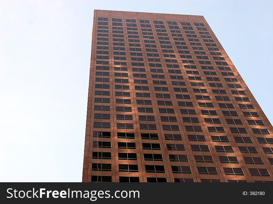 Shot of skyscraper in downtown los angeles. Shot of skyscraper in downtown los angeles