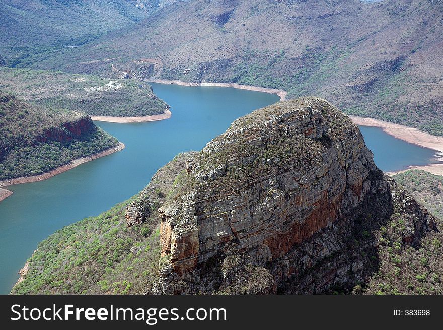 Remote lake, hidden in the mountains of Africa. Remote lake, hidden in the mountains of Africa.