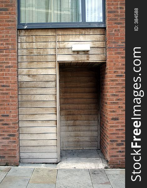 Modern Wooden Doorway in Liverpool England