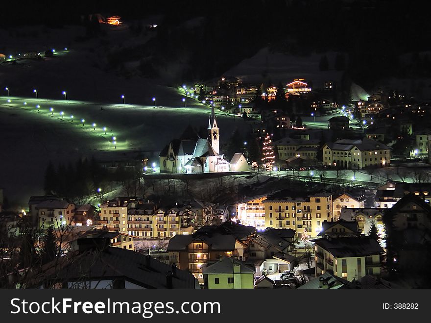 Italian mountain city. Italian mountain city