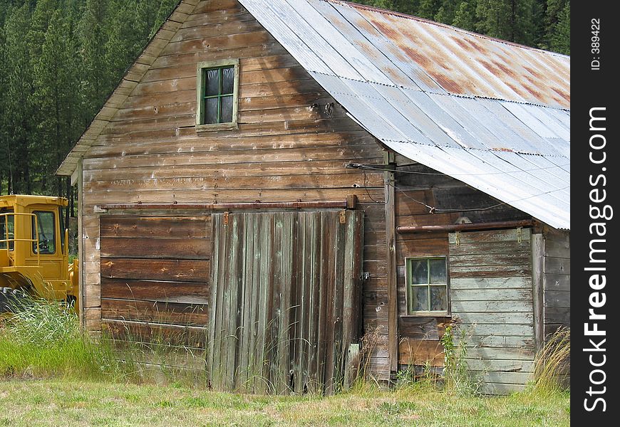 Old Barn and New Tractor