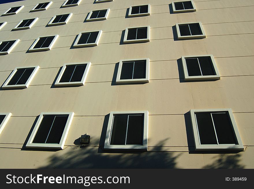 Modern office building wall and windows. Modern office building wall and windows