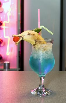 Cocktail With A Banana Royalty Free Stock Photo