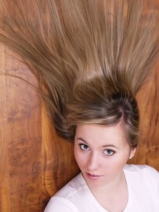 Beautiful Woman With Long Blond Hair Stock Photos Beautiful Woman With Long Blond Hair Stock Photos