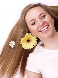 Beautiful Woman With Long Blond Hair Stock Photos Beautiful Woman With Long Blond Hair Stock Photos