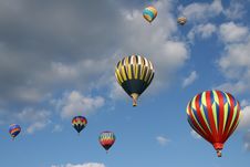Seven Hot Air Balloons Royalty Free Stock Images Seven Hot Air Balloons Royalty Free Stock Images