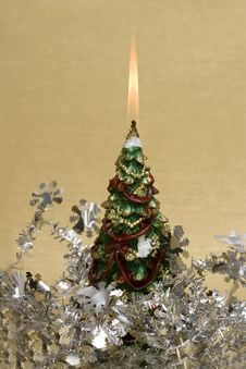 Festive New-year Candle Royalty Free Stock Photos Festive New-year Candle Royalty Free Stock Photos