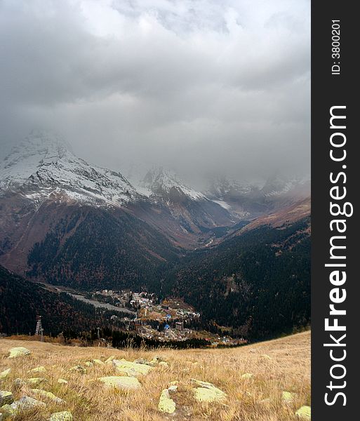 Dombai valley.
Autumn in mountains of Kavkaz