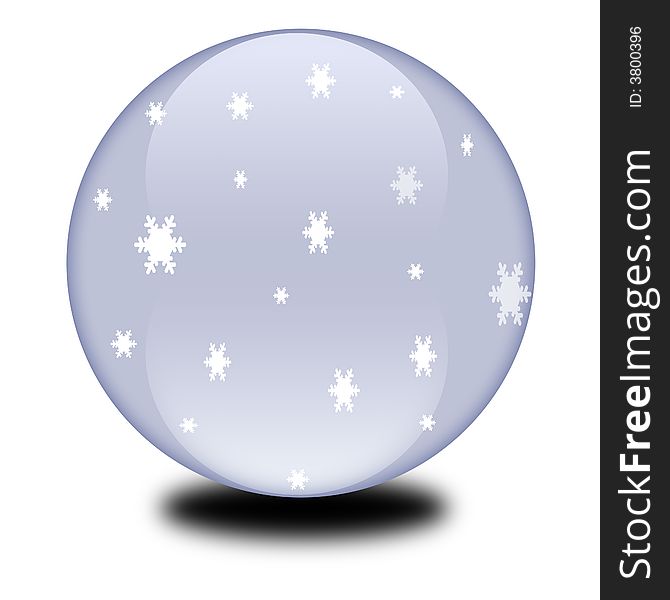 3d snowflake blue sphere design. 3d snowflake blue sphere design.