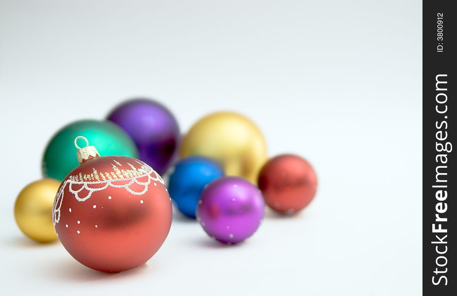 Color balls for ornaments in New Year