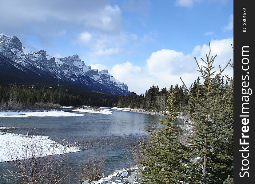 In the Parks area of the Bow River, Banff, Alberta, Canada. In the Parks area of the Bow River, Banff, Alberta, Canada.