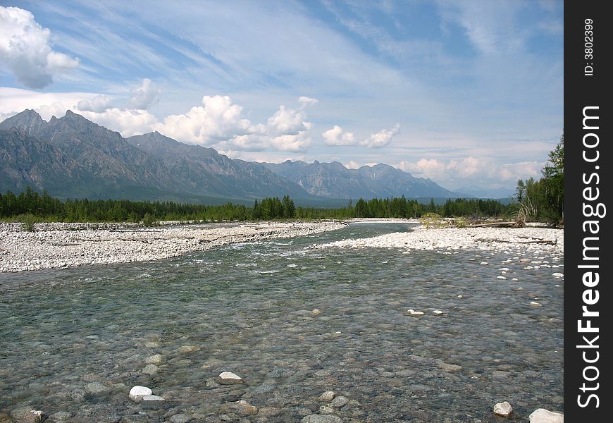 Taiga. Siberia.; beautiful summer asian mountain landscape. Taiga. Siberia.; beautiful summer asian mountain landscape