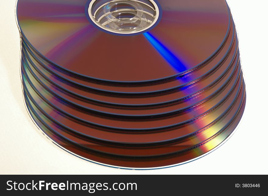 DVD disc on white background