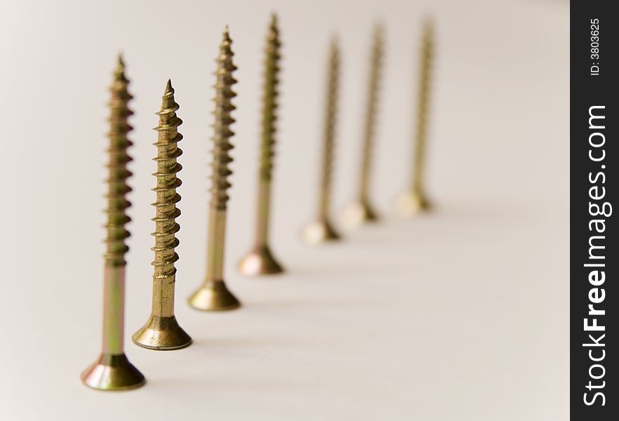 New goldenscrews in a line