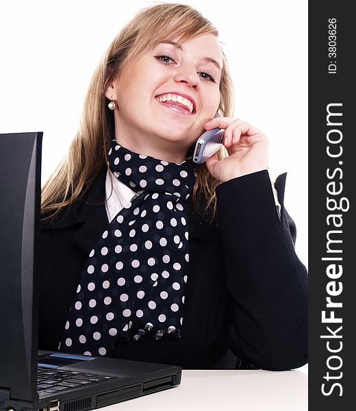 Woman Working On The Laptop