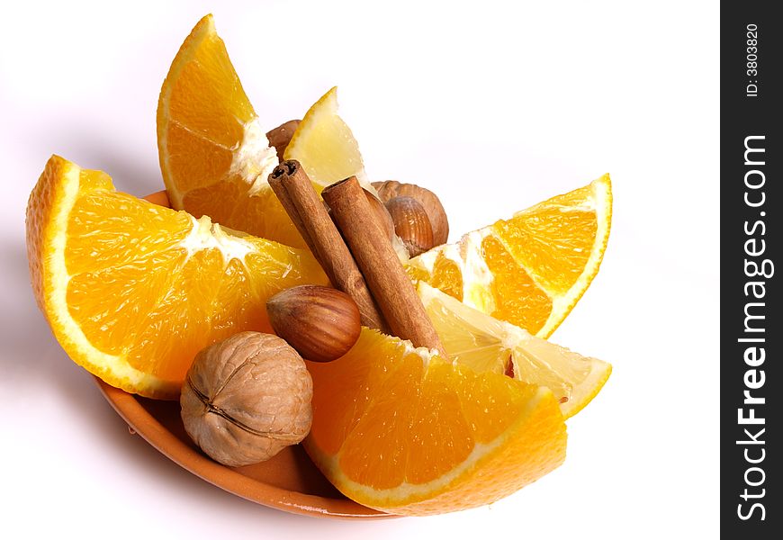 Oranges, lemon, cinnamon