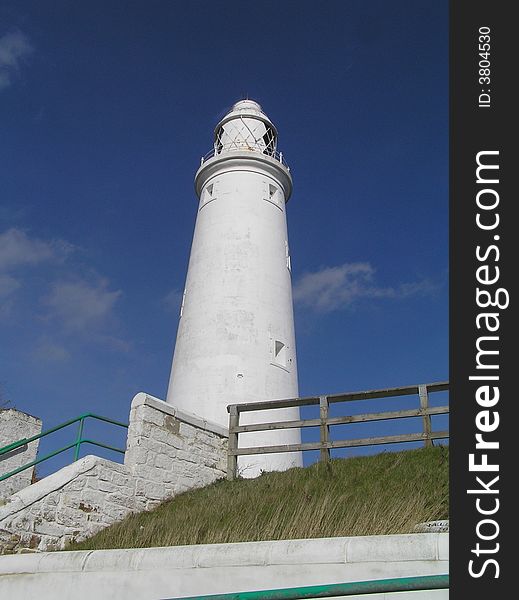 White Lighthouse on a very blue sky