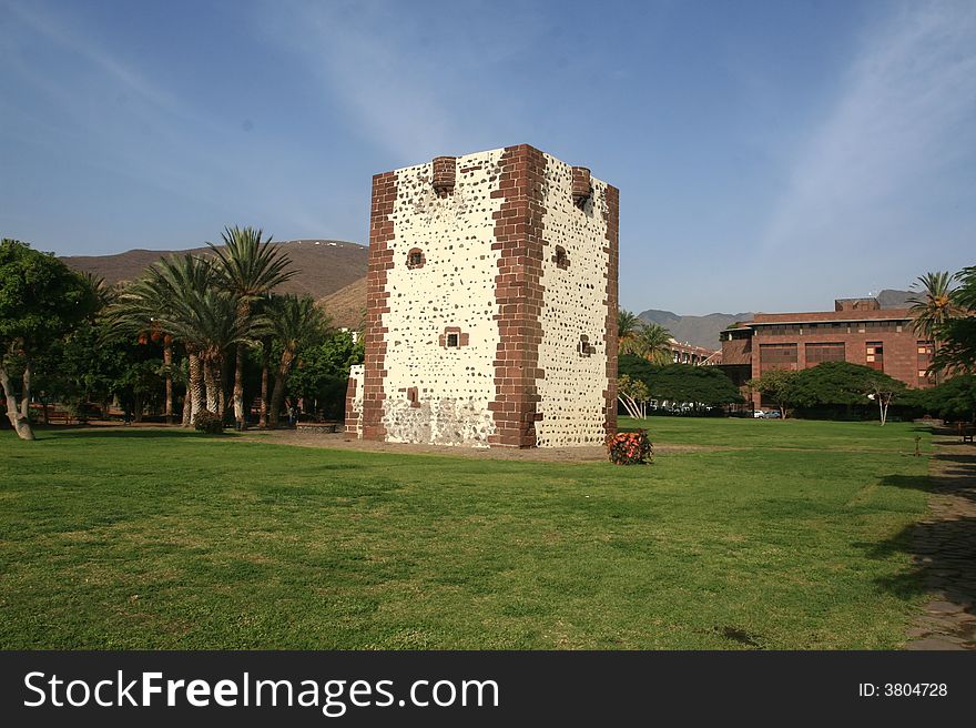 Small Tower in park on Gomera island