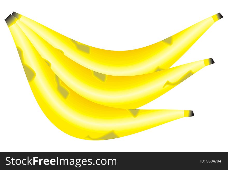 Art illustration of stylized bananas