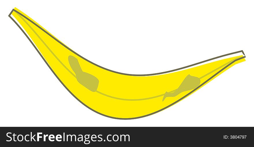 Art illustration of an stylized banana