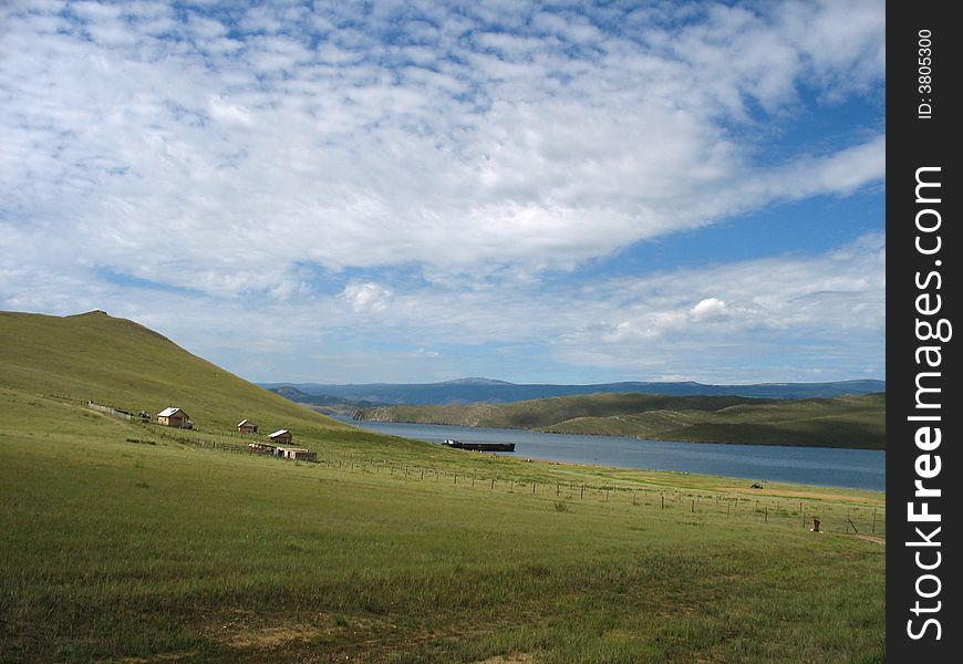 Siberia; Baikal lake; Olhon island; beautiful summer asian steppen landscape. Siberia; Baikal lake; Olhon island; beautiful summer asian steppen landscape