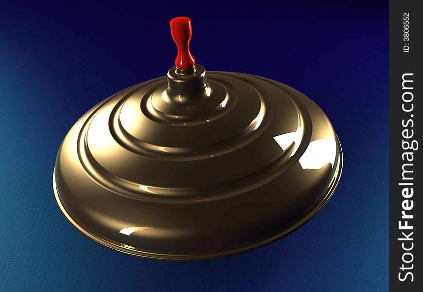 Whirligig on a blue Background 3D model