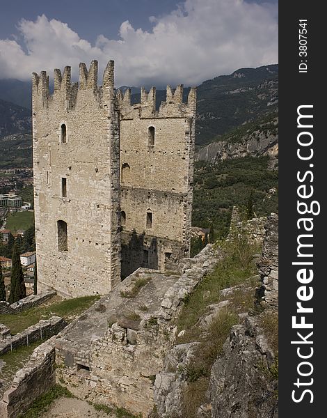 Ruins of old fortification. Arco, Italy. Ruins of old fortification. Arco, Italy