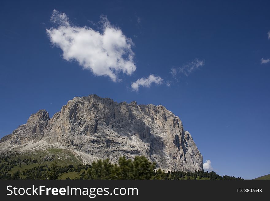 Beautiful summer mountain landscape in Italian Dolomites