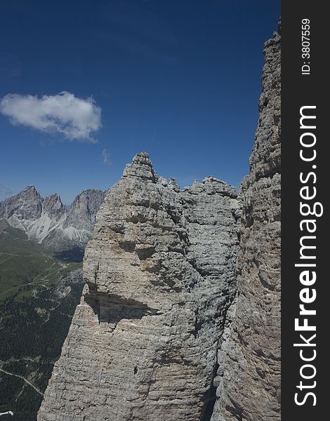 Beautiful summer mountain landscape in Italian Dolomites