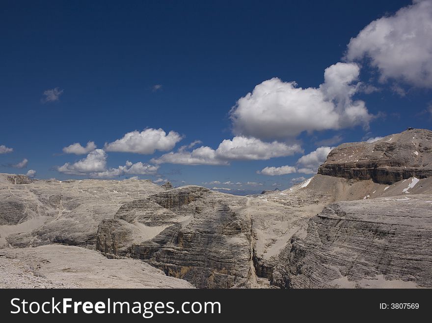 Beautiful summer mountain landscape in Italian Dolomites