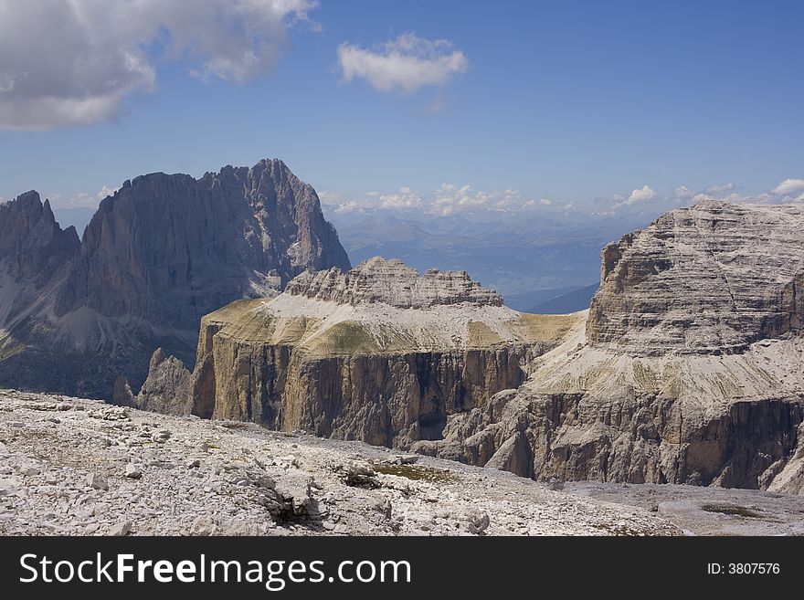 Beautiful summer mountain landscape in Italian Dolomites
