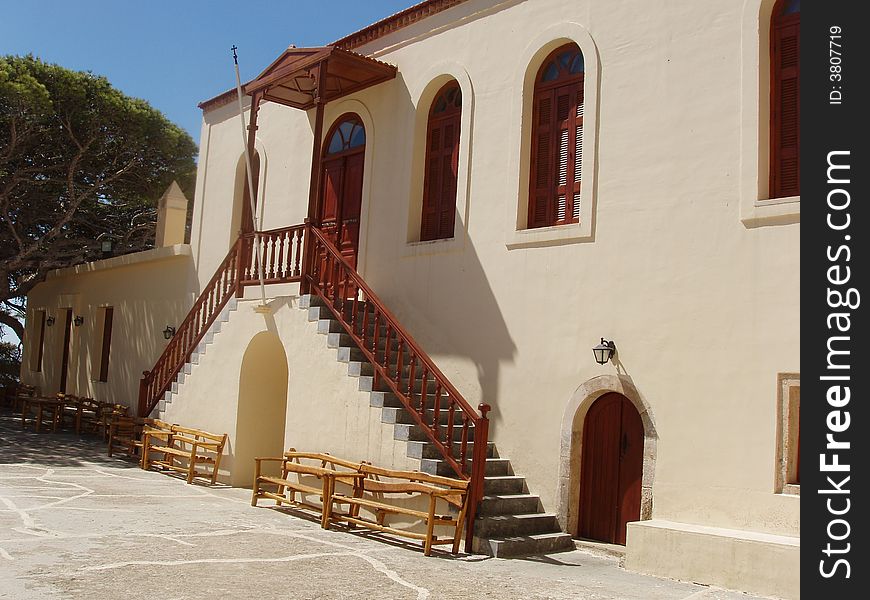 Entrance to Preveli monastery office