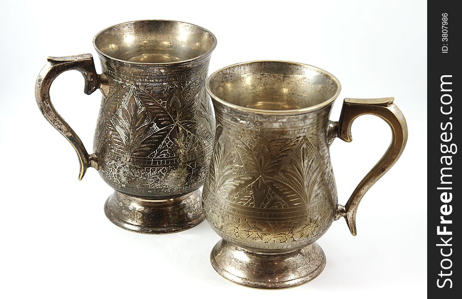 Two Beer Tankards Isolated