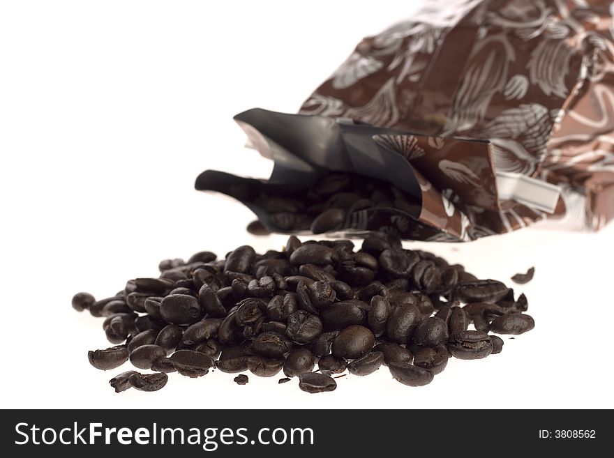 Coffee-beens on white background. Coffee-beens on white background